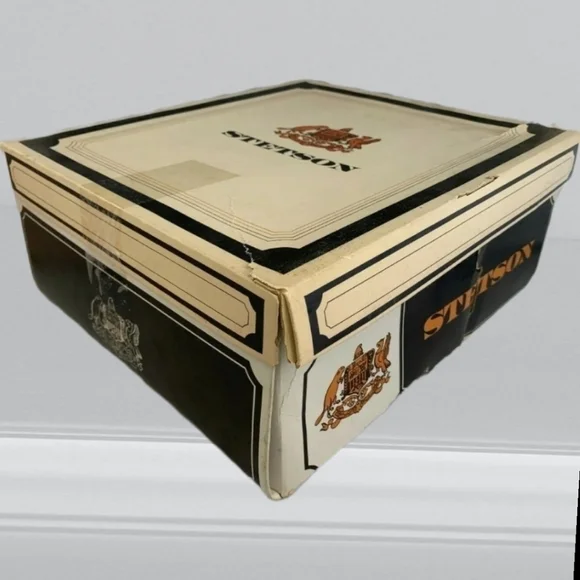 VINTAGE Royal Stetson Fedora Long Oval Size 7 in Box Forest Green - Picture 11 of 11